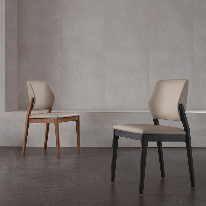 Industrial Solid Wood Dining Chair Wingback Upholstered Side Chair Clearhalo 'Dining Chairs' 'Dining Tables & Seating' 'dining_chair' 'furn' 'furn_dining_chair' 'Furniture' 'Kitchen & Dining Furniture' 6680023