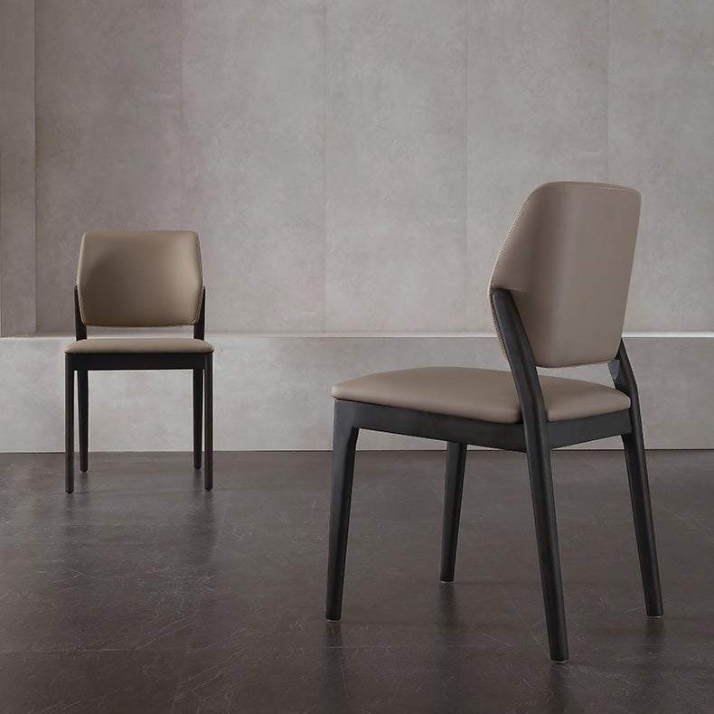 Industrial Solid Wood Dining Chair Wingback Upholstered Side Chair Clearhalo 'Dining Chairs' 'Dining Tables & Seating' 'dining_chair' 'furn' 'furn_dining_chair' 'Furniture' 'Kitchen & Dining Furniture' 6680025