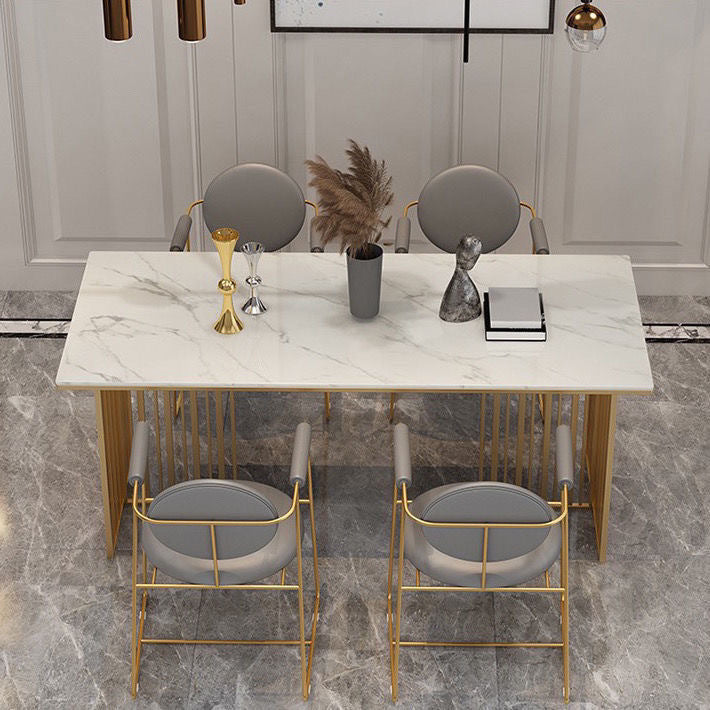 Gold Legs Dining Arm Chair Glam Dining Room Upholstered Chair Clearhalo 'Dining Chairs' 'Dining Tables & Seating' 'dining_chair' 'furn' 'furn_dining_chair' 'Furniture' 'Kitchen & Dining Furniture' 6680031