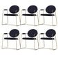 Gold Legs Dining Arm Chair Glam Dining Room Upholstered Chair Black 6 Piece Set Clearhalo 'Dining Chairs' 'Dining Tables & Seating' 'dining_chair' 'furn' 'furn_dining_chair' 'Furniture' 'Kitchen & Dining Furniture' 6680043