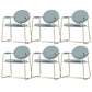 Gold Legs Dining Arm Chair Glam Dining Room Upholstered Chair Light Blue 6 Piece Set Clearhalo 'Dining Chairs' 'Dining Tables & Seating' 'dining_chair' 'furn' 'furn_dining_chair' 'Furniture' 'Kitchen & Dining Furniture' 6680048