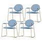 Gold Legs Dining Arm Chair Glam Dining Room Upholstered Chair Sky Blue 4 Piece Set Clearhalo 'Dining Chairs' 'Dining Tables & Seating' 'dining_chair' 'furn' 'furn_dining_chair' 'Furniture' 'Kitchen & Dining Furniture' 6680057