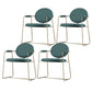 Gold Legs Dining Arm Chair Glam Dining Room Upholstered Chair Green 4 Piece Set Clearhalo 'Dining Chairs' 'Dining Tables & Seating' 'dining_chair' 'furn' 'furn_dining_chair' 'Furniture' 'Kitchen & Dining Furniture' 6680067