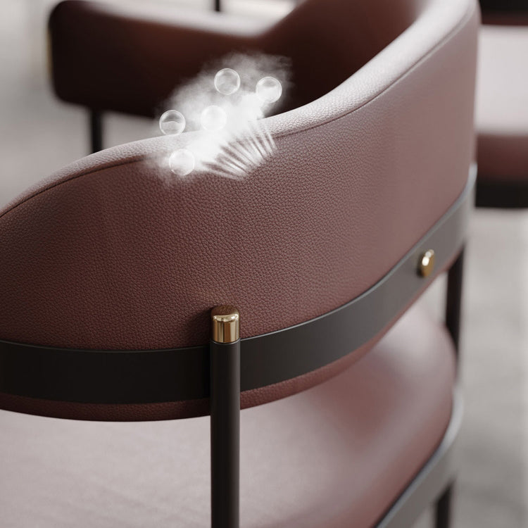 Silla de comedor de cocina contemporánea silla de brazo de patas negras tapizadas