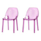 Home Indoor Armless Dining Chairs Acrylic Side Parsons Chair
