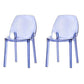 Home Indoor Armless Dining Chairs Acrylic Side Parsons Chair