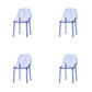 Home Indoor Armless Dining Chairs Acrylic Side Parsons Chair