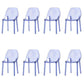 Home Indoor Armless Dining Chairs Acrylic Side Parsons Chair