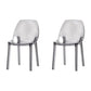 Home Indoor Armless Dining Chairs Acrylic Side Parsons Chair