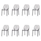 Home Indoor Armless Dining Chairs Acrylic Side Parsons Chair