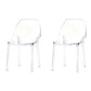 Home Indoor Armless Dining Chairs Acrylic Side Parsons Chair