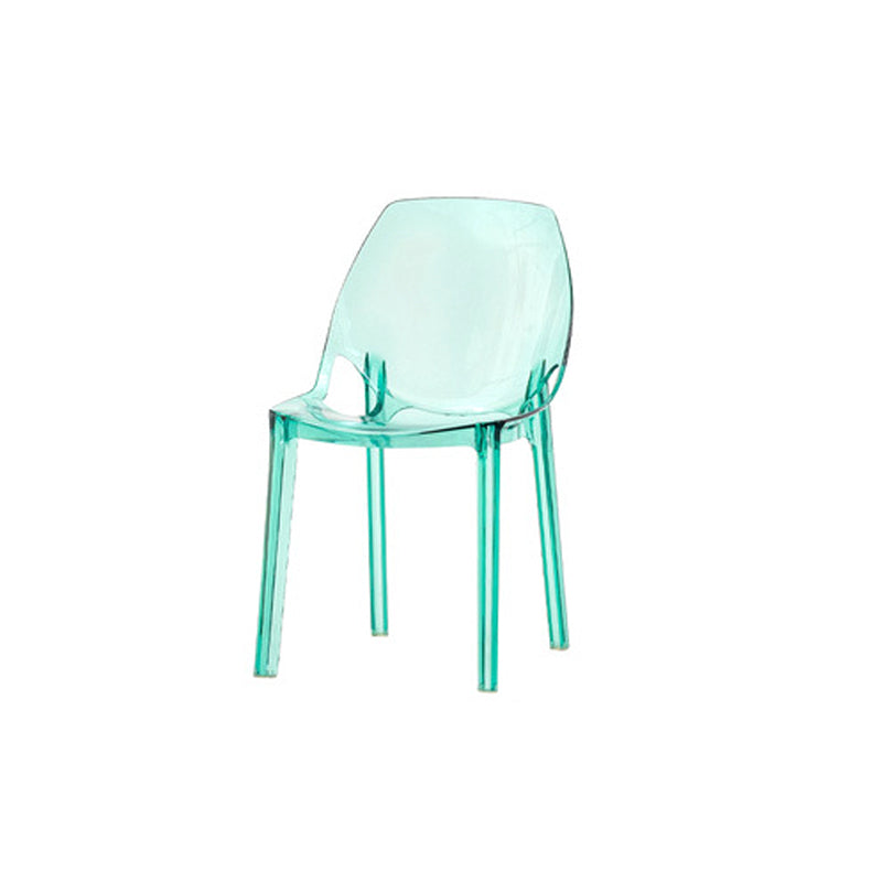 Home Indoor Armless Dining Chairs Acrylic Side Parsons Chair