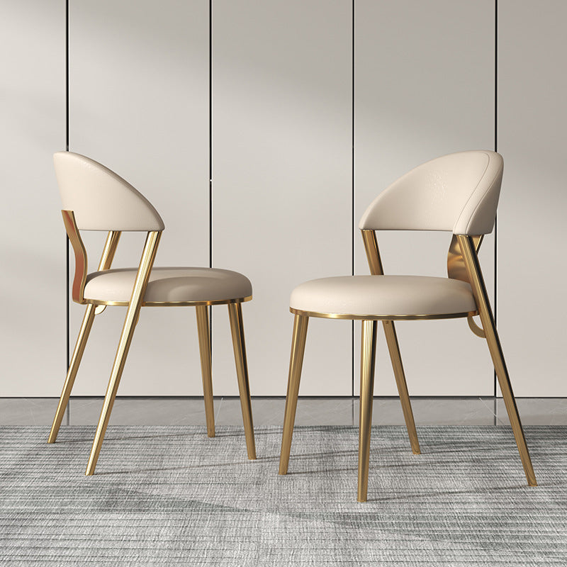 Sedia laterale senza braccio della sala da pranzo sedia da pranzo in pelle finta