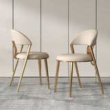 Sedia laterale senza braccio della sala da pranzo sedia da pranzo in pelle finta