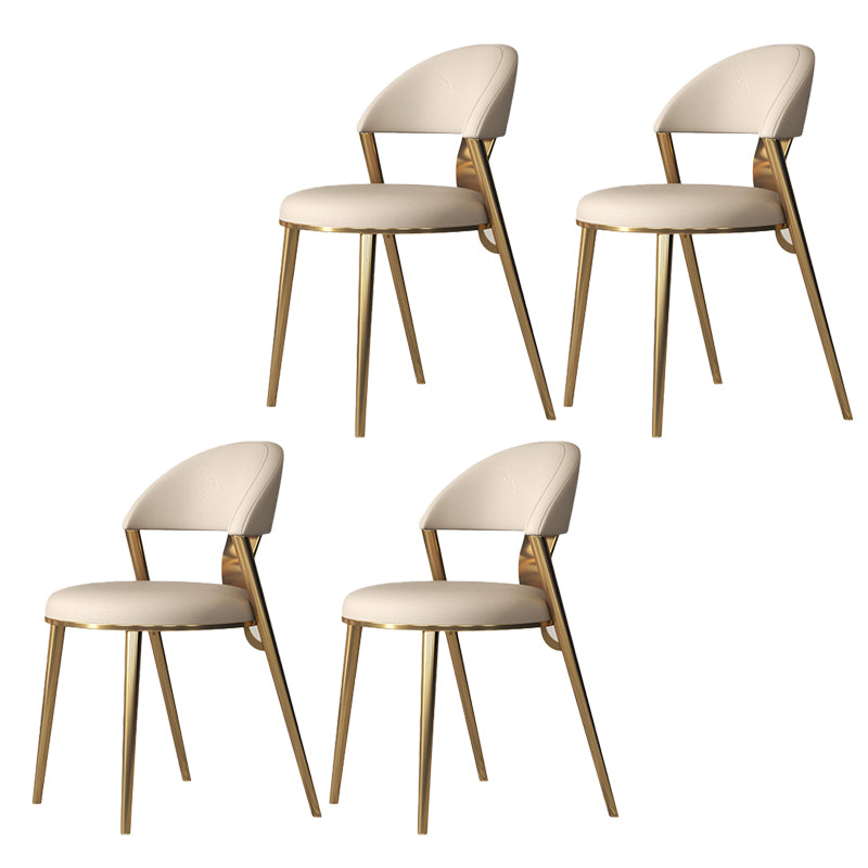 Sedia laterale senza braccio della sala da pranzo sedia da pranzo in pelle finta