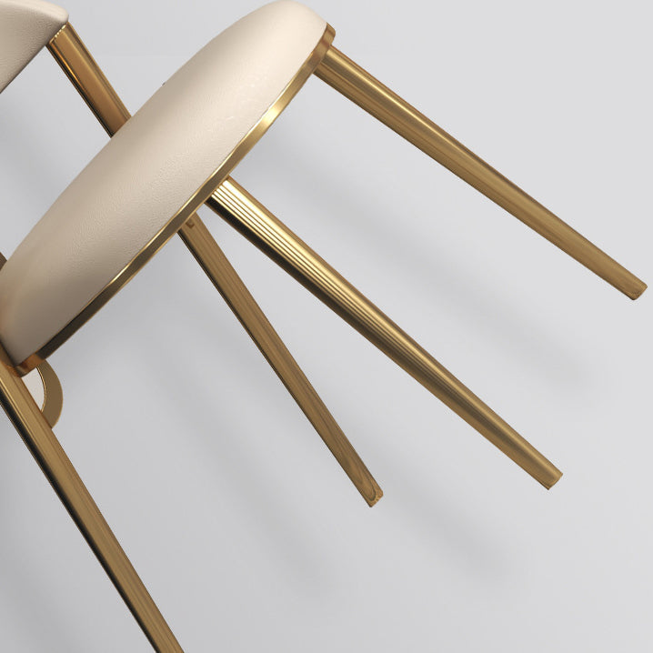 Sedia laterale senza braccio della sala da pranzo sedia da pranzo in pelle finta