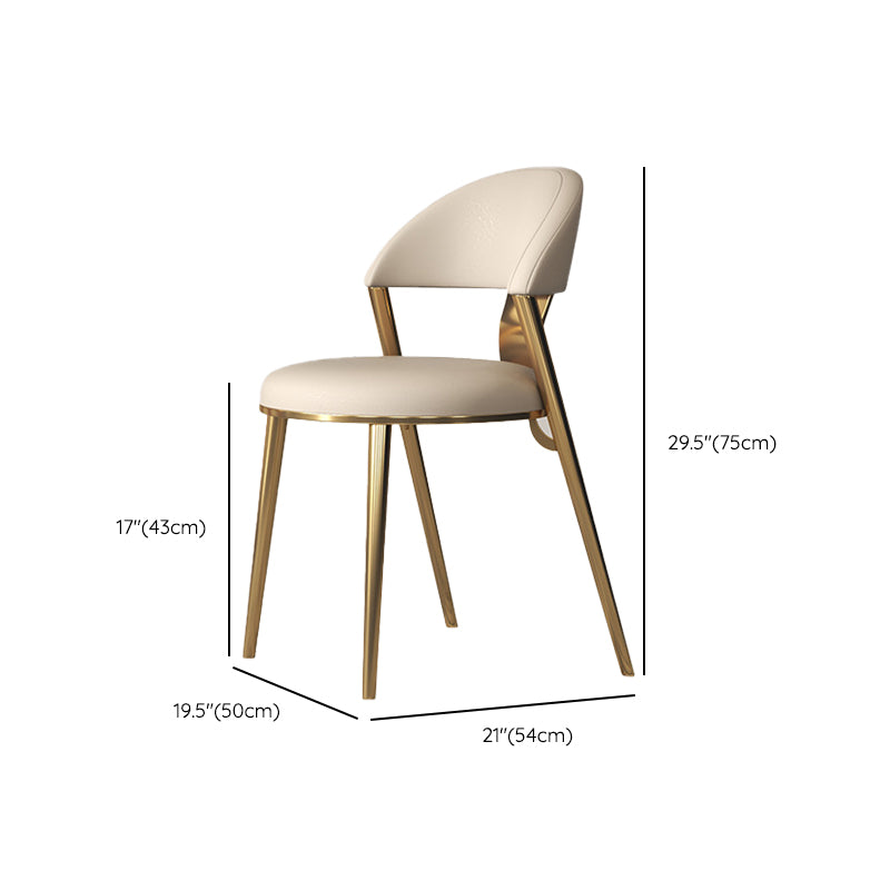 Sedia laterale senza braccio della sala da pranzo sedia da pranzo in pelle finta