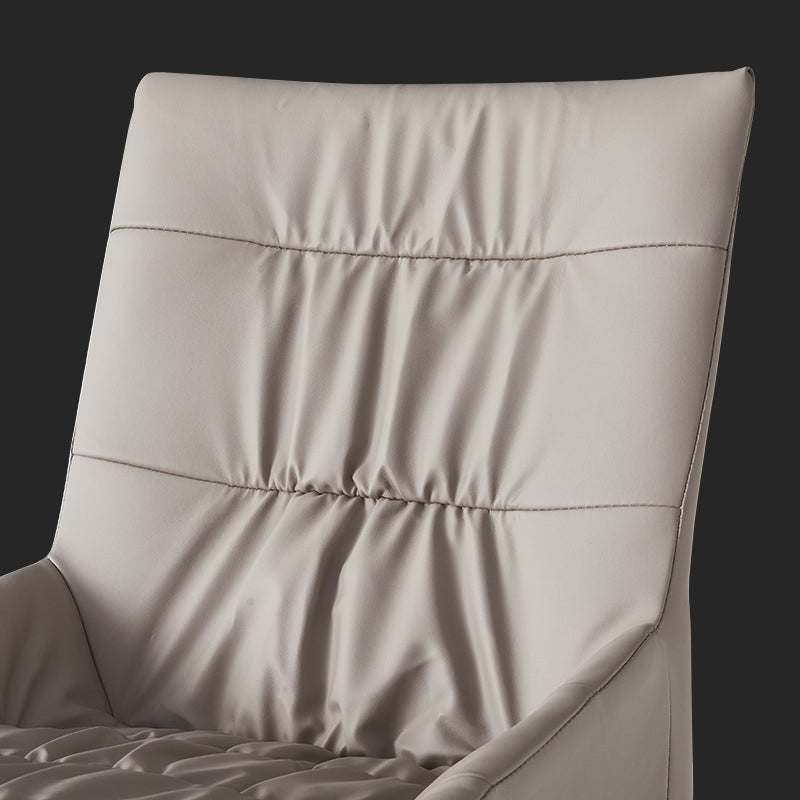 Industrial Leather Dining Chair Parsons Upholstered Arm Chair