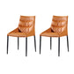 Industrial Leather Dining Chair Parsons Upholstered Arm Chair