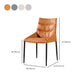 Industrial Leather Dining Chair Parsons Upholstered Arm Chair