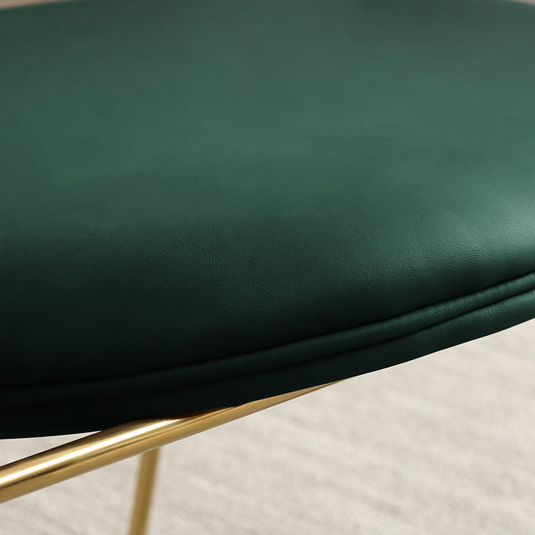 Silla de comedor tapizada de glamour patas doradas de la cocina