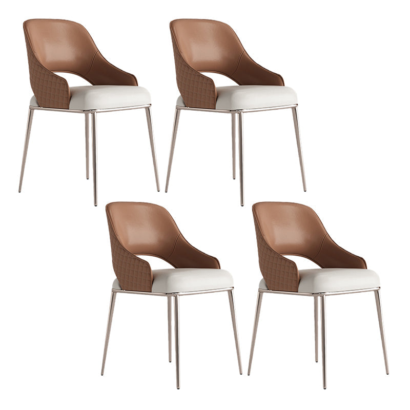 Chaise de salle à manger chaise en métal Paigne de salle à manger avec rembourrage un rembourrage