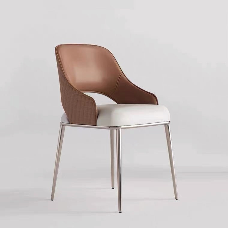 Chaise de salle à manger chaise en métal Paigne de salle à manger avec rembourrage un rembourrage