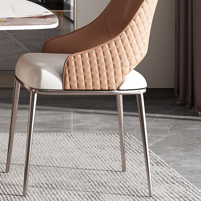 Chaise de salle à manger chaise en métal Paigne de salle à manger avec rembourrage un rembourrage