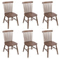 Contemporary Side Chair Rubberwood Dining Chairs with Slat Back