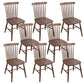 Contemporary Side Chair Rubberwood Dining Chairs with Slat Back