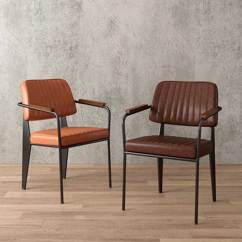 Industrial Kitchen Dining Side Chair Open Back Dining Arm Chair Clearhalo 'Dining Chairs' 'Dining Tables & Seating' 'dining_chair' 'furn' 'furn_dining_chair' 'Furniture' 'Kitchen & Dining Furniture' 6680233