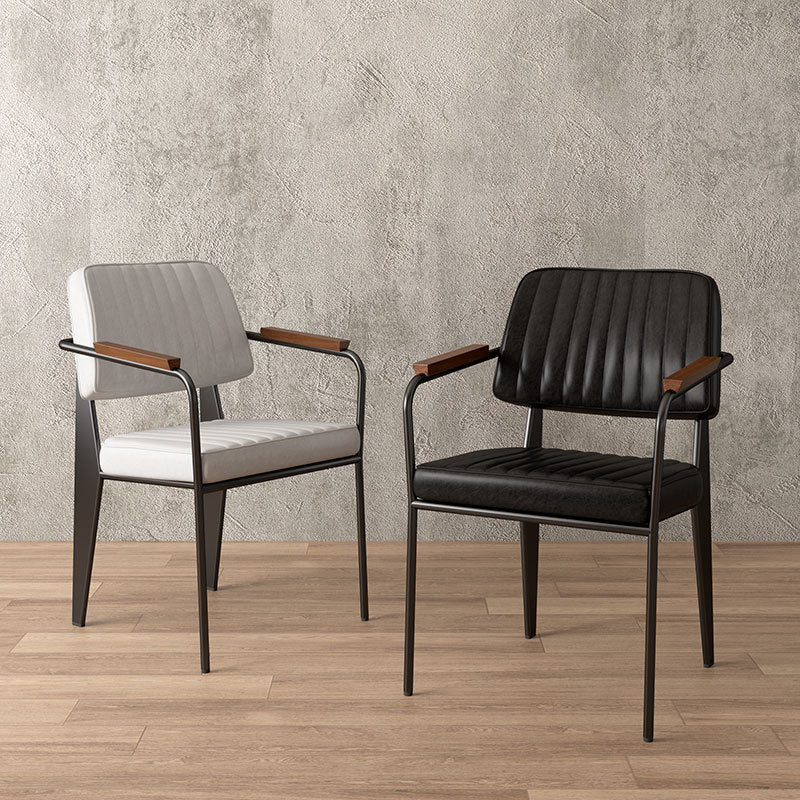 Industrial Kitchen Dining Side Chair Open Back Dining Arm Chair Clearhalo 'Dining Chairs' 'Dining Tables & Seating' 'dining_chair' 'furn' 'furn_dining_chair' 'Furniture' 'Kitchen & Dining Furniture' 6680238