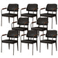 Industrial Kitchen Dining Side Chair Open Back Dining Arm Chair Black 8 Piece Set Clearhalo 'Dining Chairs' 'Dining Tables & Seating' 'dining_chair' 'furn' 'furn_dining_chair' 'Furniture' 'Kitchen & Dining Furniture' 6680240
