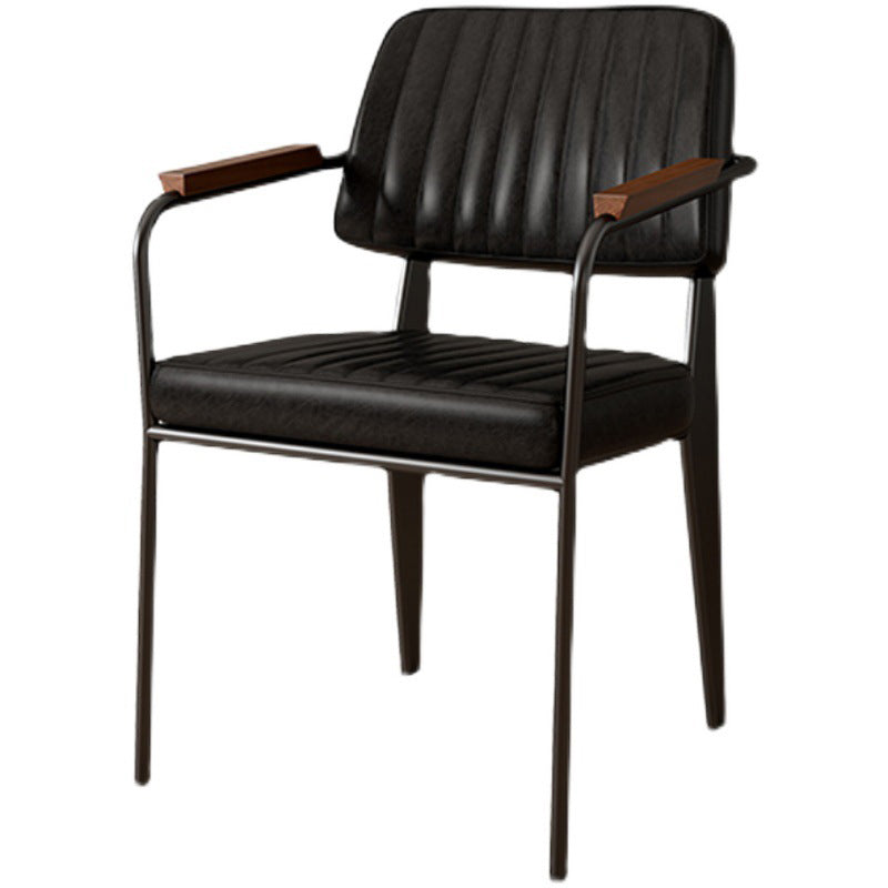 Industrial Kitchen Dining Side Chair Open Back Dining Arm Chair Clearhalo 'Dining Chairs' 'Dining Tables & Seating' 'dining_chair' 'furn' 'furn_dining_chair' 'Furniture' 'Kitchen & Dining Furniture' 6680242