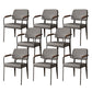 Industrial Kitchen Dining Side Chair Open Back Dining Arm Chair Grey 8 Piece Set Clearhalo 'Dining Chairs' 'Dining Tables & Seating' 'dining_chair' 'furn' 'furn_dining_chair' 'Furniture' 'Kitchen & Dining Furniture' 6680247