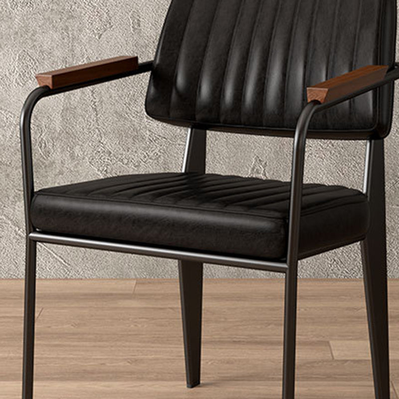 Industrial Kitchen Dining Side Chair Open Back Dining Arm Chair Clearhalo 'Dining Chairs' 'Dining Tables & Seating' 'dining_chair' 'furn' 'furn_dining_chair' 'Furniture' 'Kitchen & Dining Furniture' 6680248