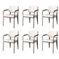 Industrial Kitchen Dining Side Chair Open Back Dining Arm Chair White 6 Piece Set Clearhalo 'Dining Chairs' 'Dining Tables & Seating' 'dining_chair' 'furn' 'furn_dining_chair' 'Furniture' 'Kitchen & Dining Furniture' 6680251