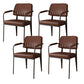 Industrial Kitchen Dining Side Chair Open Back Dining Arm Chair Brown 4 Piece Set Clearhalo 'Dining Chairs' 'Dining Tables & Seating' 'dining_chair' 'furn' 'furn_dining_chair' 'Furniture' 'Kitchen & Dining Furniture' 6680254