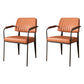 Industrial Kitchen Dining Side Chair Open Back Dining Arm Chair Orange 2 Piece Set Clearhalo 'Dining Chairs' 'Dining Tables & Seating' 'dining_chair' 'furn' 'furn_dining_chair' 'Furniture' 'Kitchen & Dining Furniture' 6680257