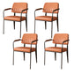 Industrial Kitchen Dining Side Chair Open Back Dining Arm Chair Orange 4 Piece Set Clearhalo 'Dining Chairs' 'Dining Tables & Seating' 'dining_chair' 'furn' 'furn_dining_chair' 'Furniture' 'Kitchen & Dining Furniture' 6680258