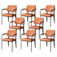 Industrial Kitchen Dining Side Chair Open Back Dining Arm Chair Orange 8 Piece Set Clearhalo 'Dining Chairs' 'Dining Tables & Seating' 'dining_chair' 'furn' 'furn_dining_chair' 'Furniture' 'Kitchen & Dining Furniture' 6680260