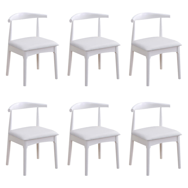 Wood Side Dining Chairs Open Back Dining Side Chair for Home