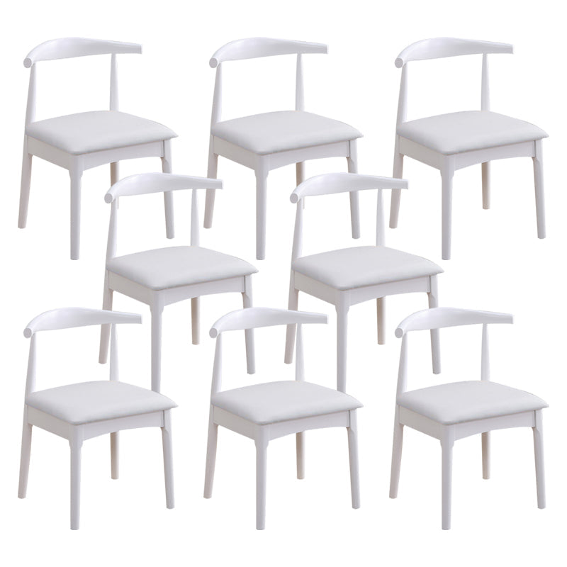 Wood Side Dining Chairs Open Back Dining Side Chair for Home