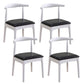 Wood Side Dining Chairs Open Back Dining Side Chair for Home
