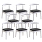 Wood Side Dining Chairs Open Back Dining Side Chair for Home