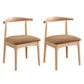 Wood Side Dining Chairs Open Back Dining Side Chair for Home