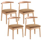 Wood Side Dining Chairs Open Back Dining Side Chair for Home