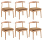 Wood Side Dining Chairs Open Back Dining Side Chair for Home