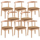 Wood Side Dining Chairs Open Back Dining Side Chair for Home