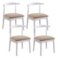 Wood Side Dining Chairs Open Back Dining Side Chair for Home